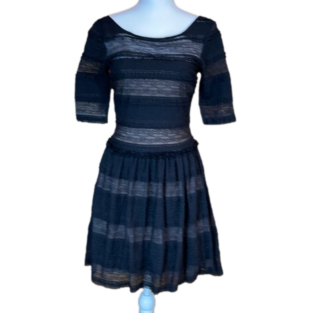 BCBGMaxazria Black Lace Dress - EUC